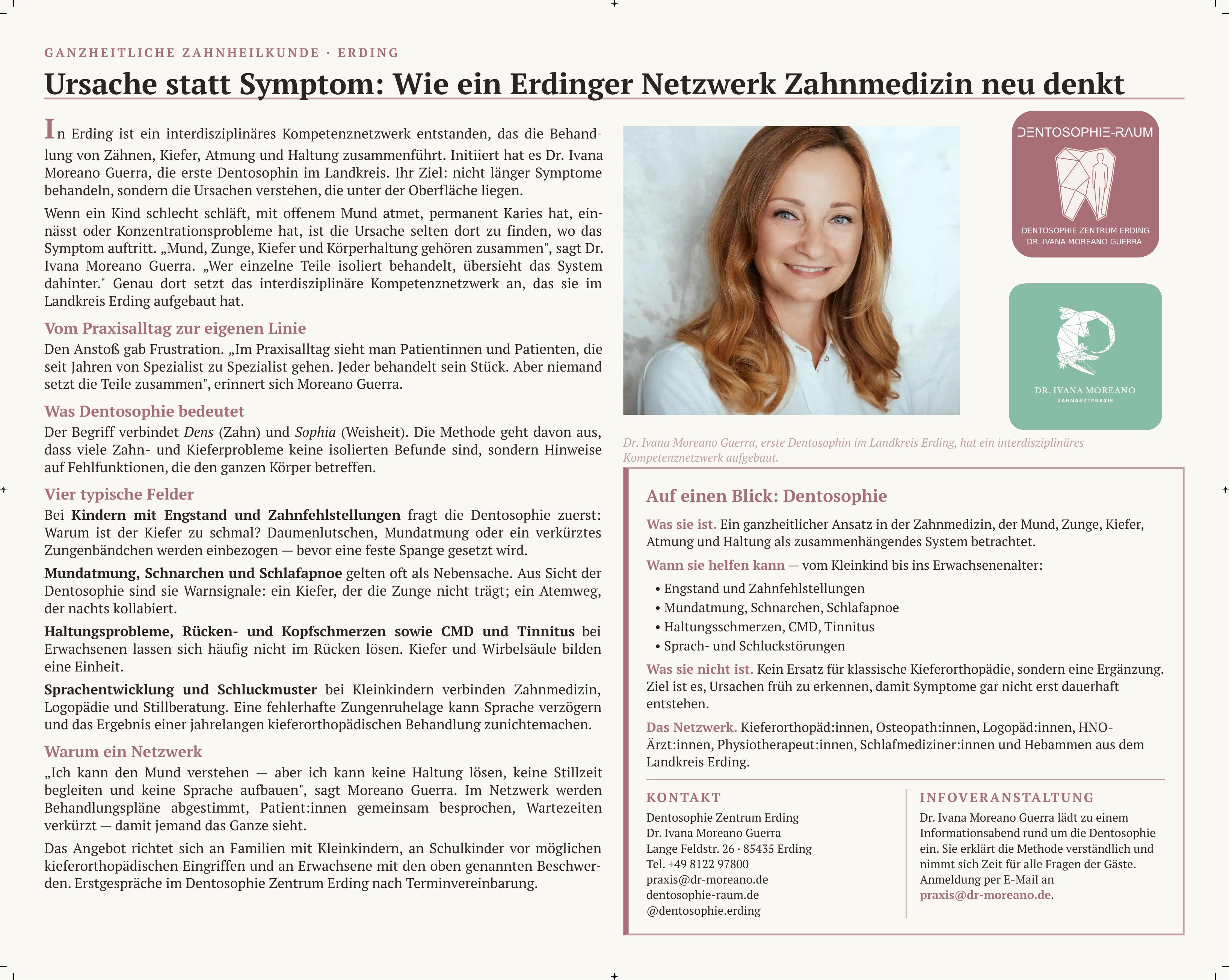 Erschienen im Erdinger Anzeiger – über Dentosophie und das Kompetenznetzwerk im Landkreis Erding.
